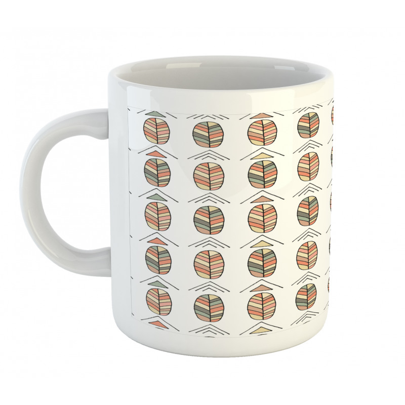 Basic Hand Drawn Leaves Art Mug