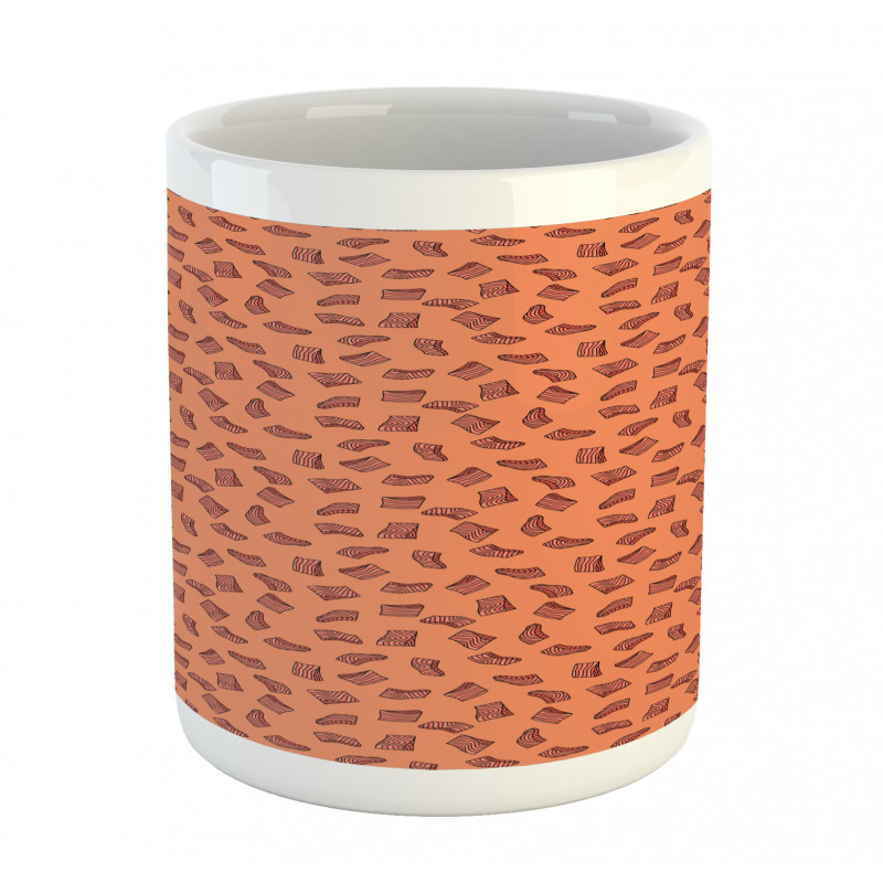 Pieces of Fish Meat Graphic Mug