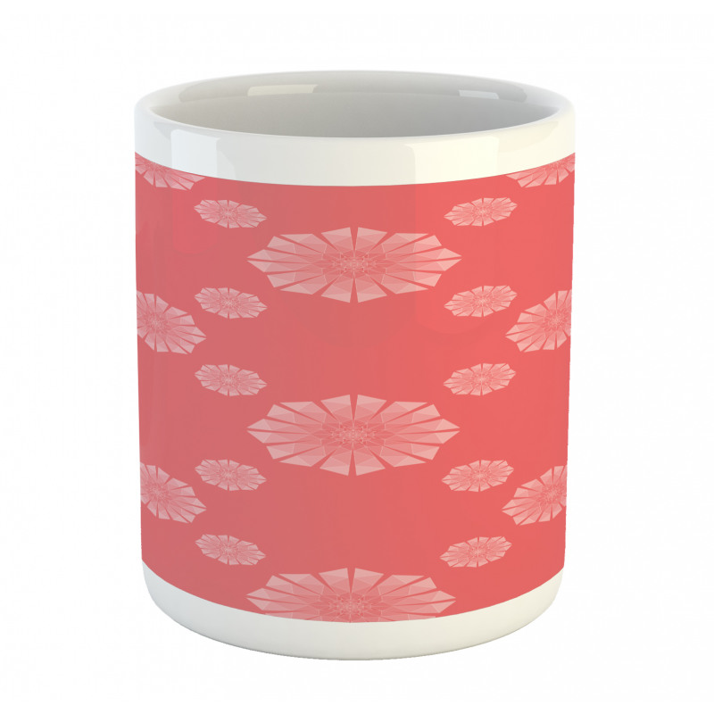 Monotone Polygon Flowers Mug