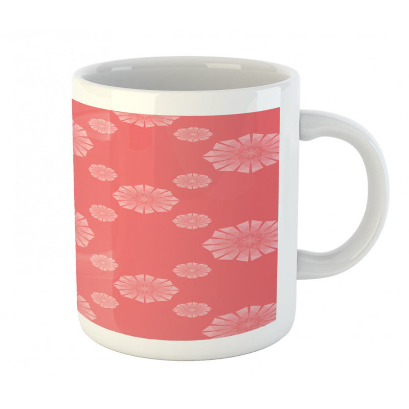 Monotone Polygon Flowers Mug