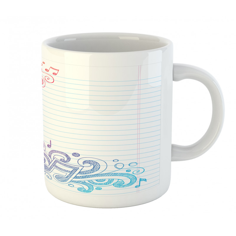 Hand Drawn Swirls Stars Mug