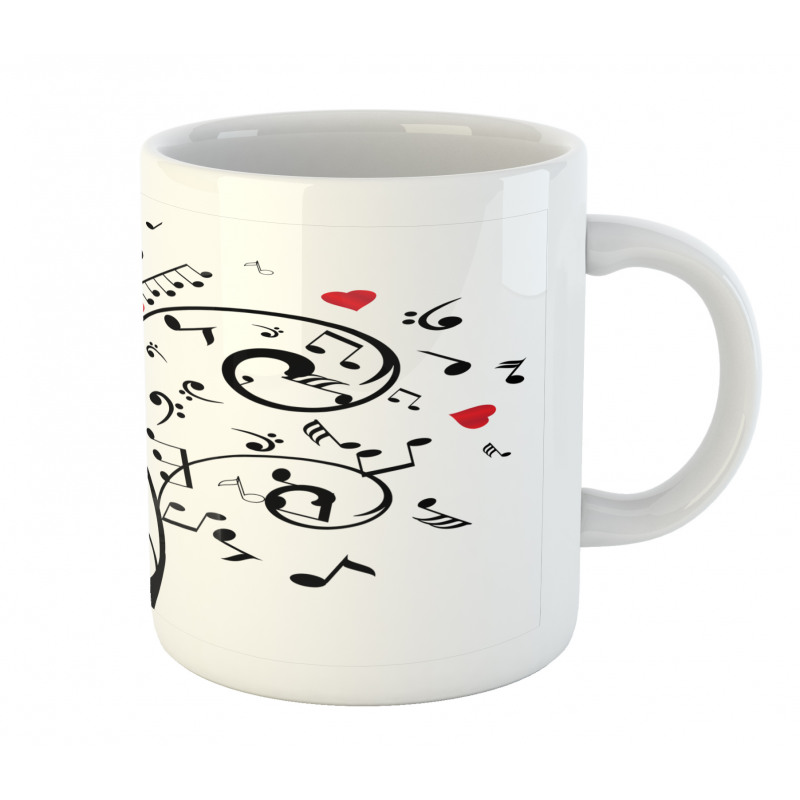 Romantic Tree and Hearts Mug