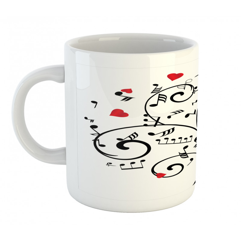 Romantic Tree and Hearts Mug