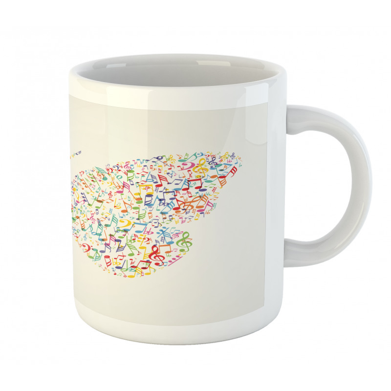 Butterfly with Notes Mug