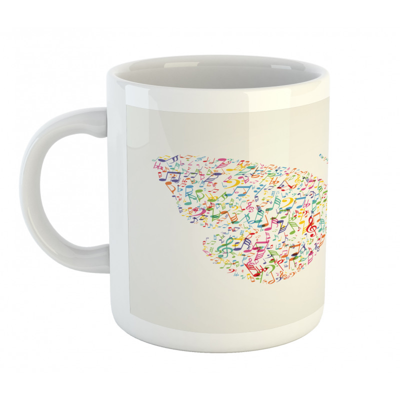 Butterfly with Notes Mug