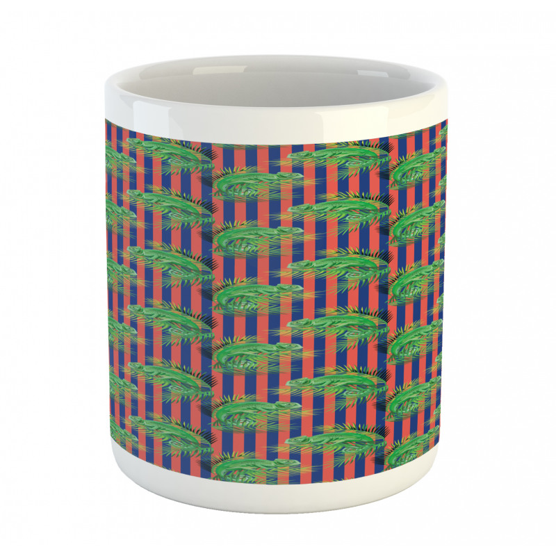 Chameleon with Palm Stripes Mug