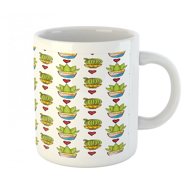 Colorful Succulents in Pots Mug