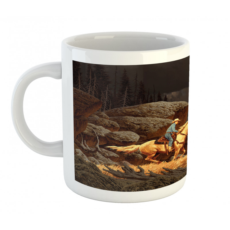 Cowboy Riding Horse Mug