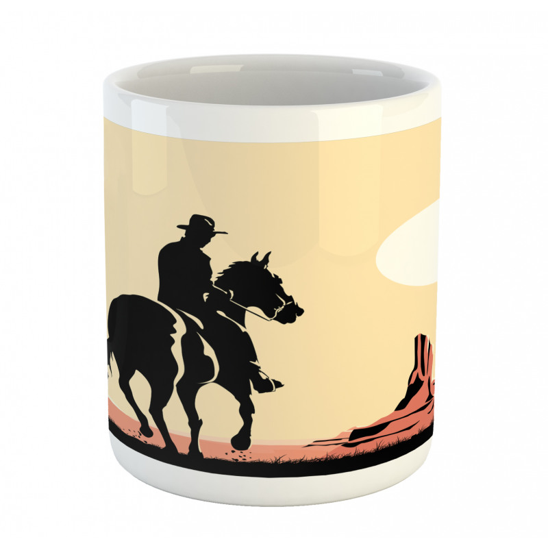 Cowboy Horse Sunset Mug