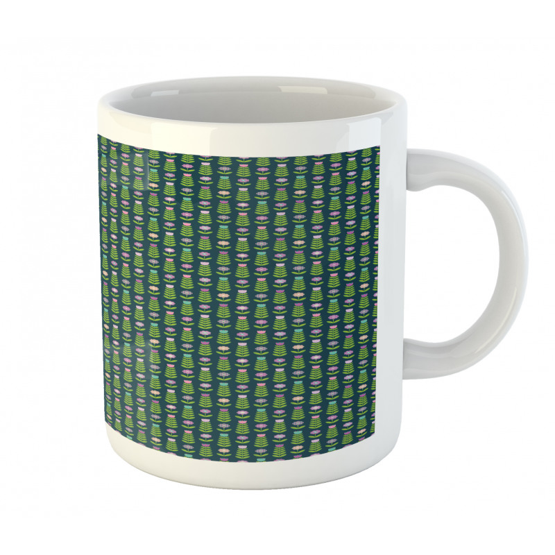 Graphical Geometric Flowers Mug