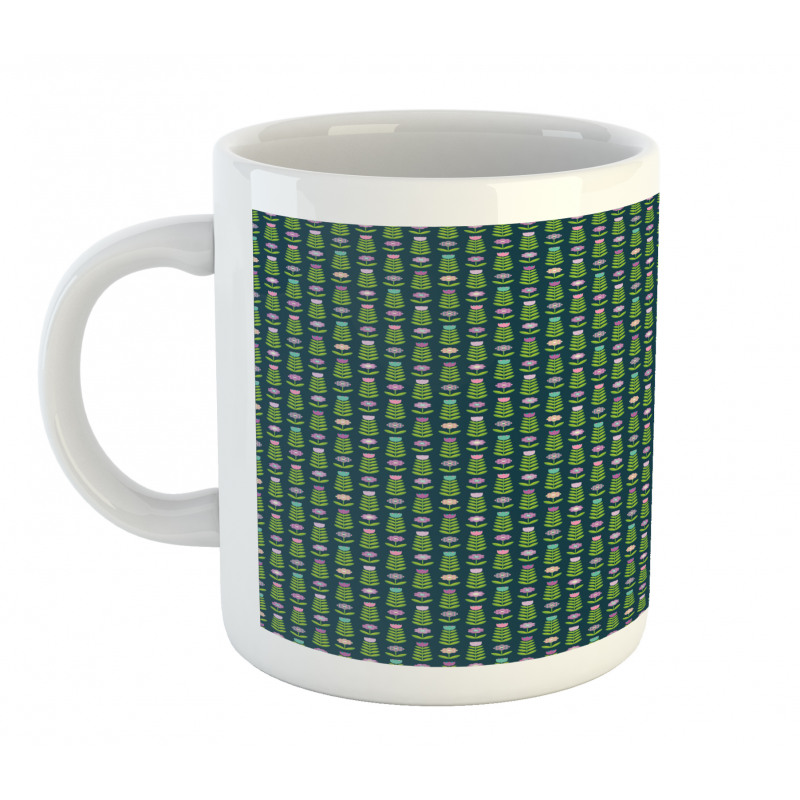 Graphical Geometric Flowers Mug