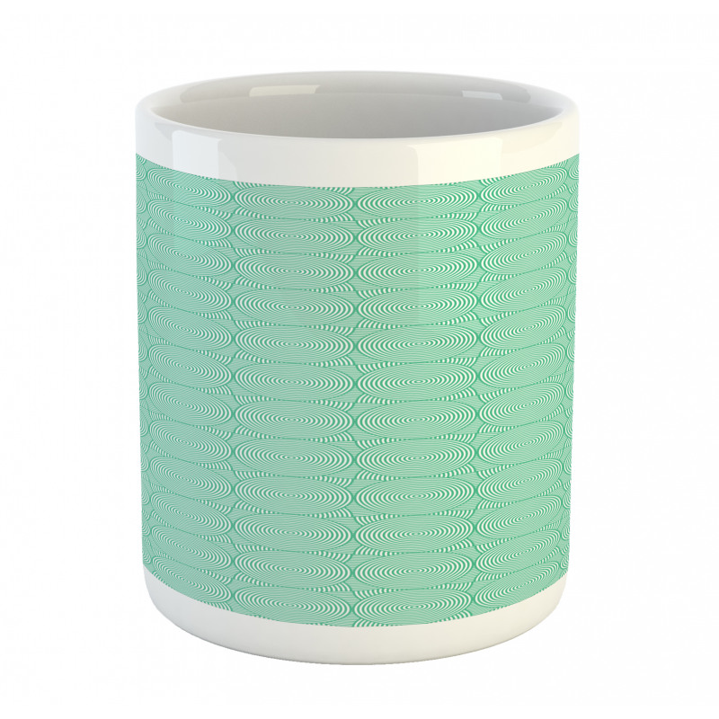 Monochrome Concentric Circles Mug