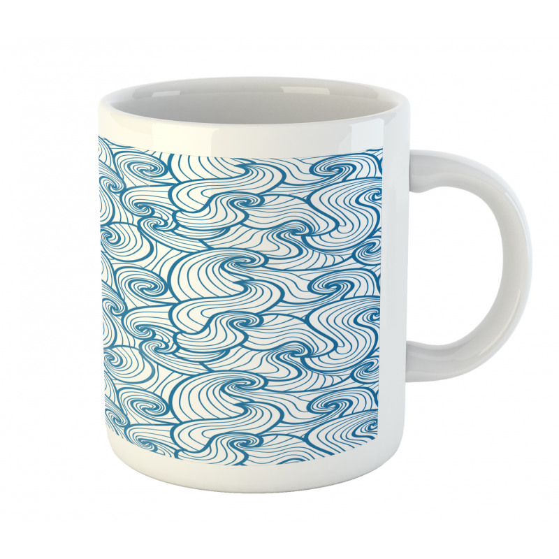 Swirling Oceanic Waves Mug