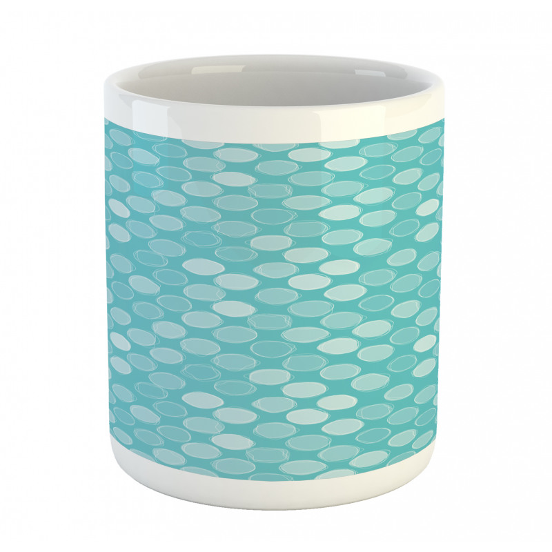 Scribbled Monotone Circles Mug