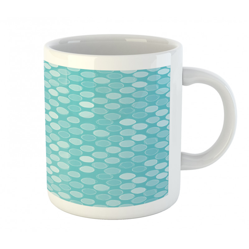 Scribbled Monotone Circles Mug