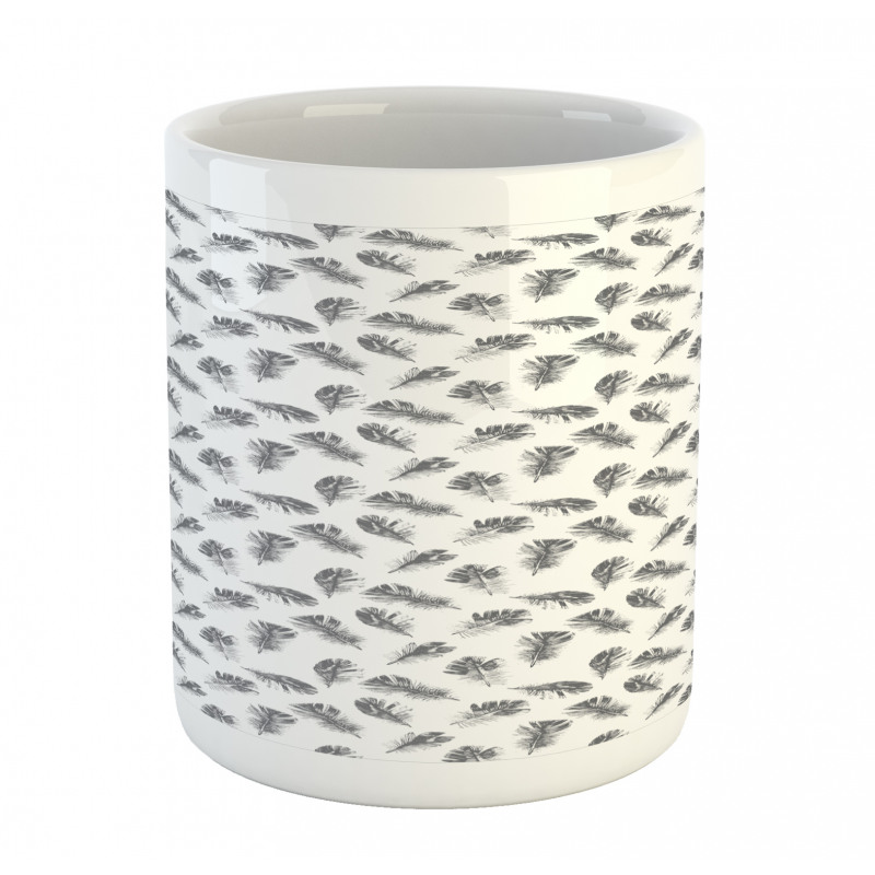 Fluffy Antique Plumage Art Mug