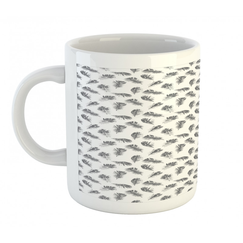 Fluffy Antique Plumage Art Mug