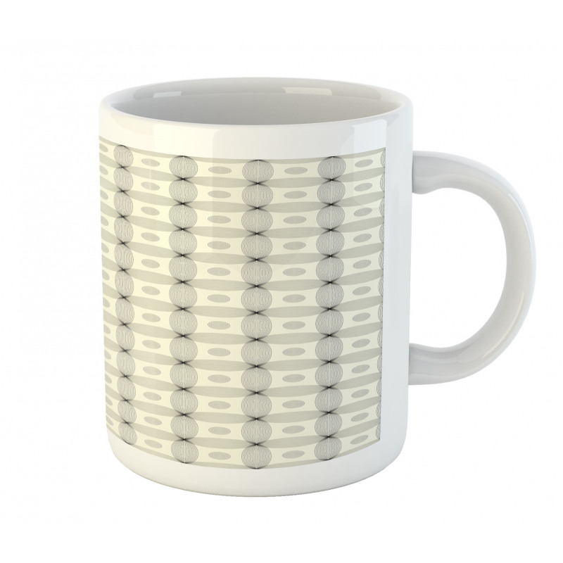 Thin Line Art Modern Grid Mug