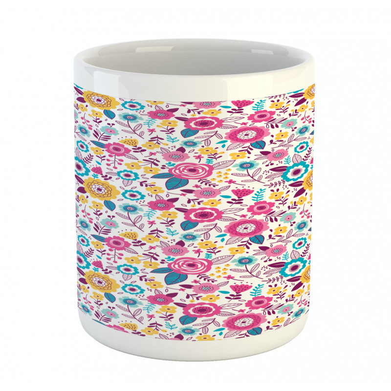 Flowers as Colorful Mug