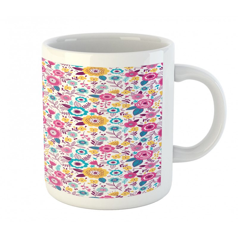 Flowers as Colorful Mug