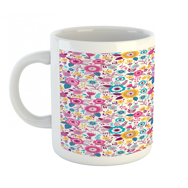 Flowers as Colorful Mug