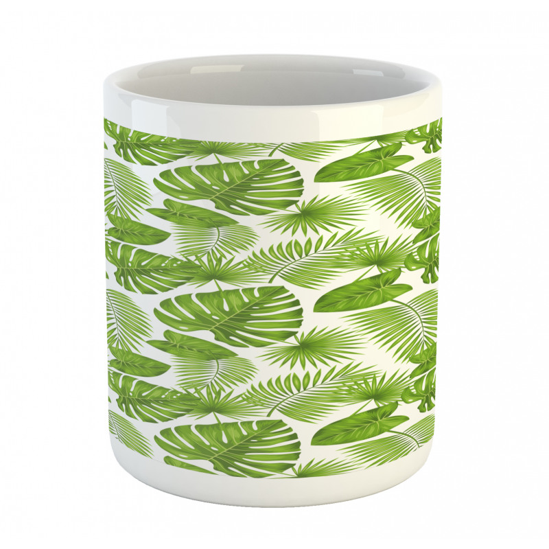 Tropical Forest Leaves Art Mug