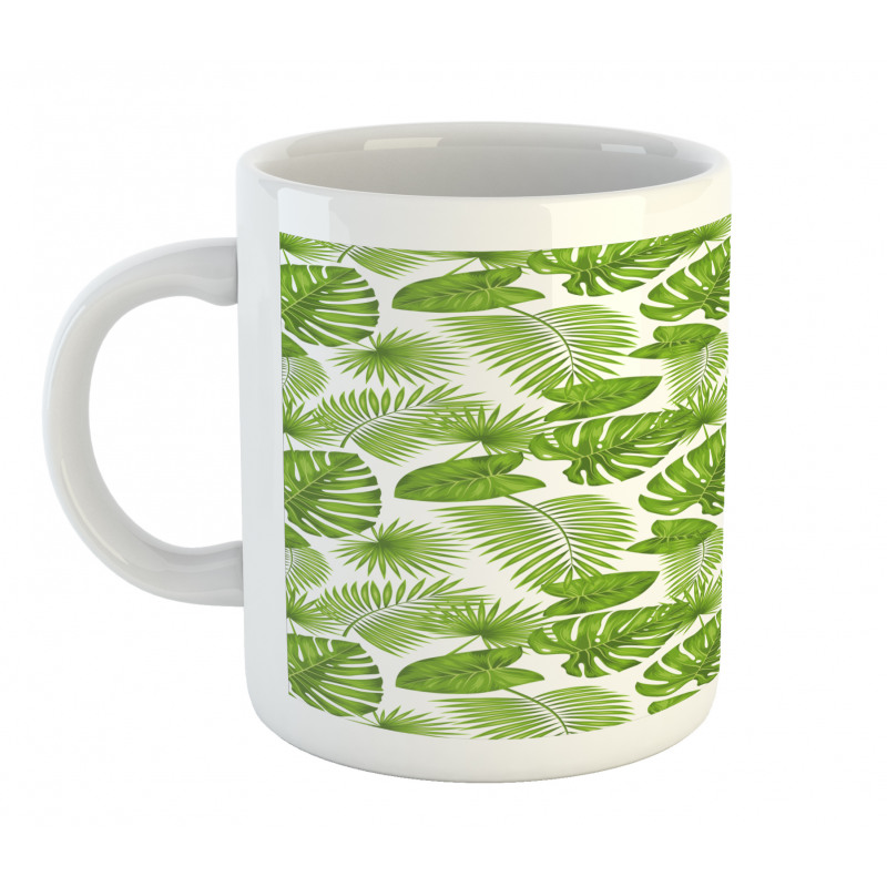 Tropical Forest Leaves Art Mug