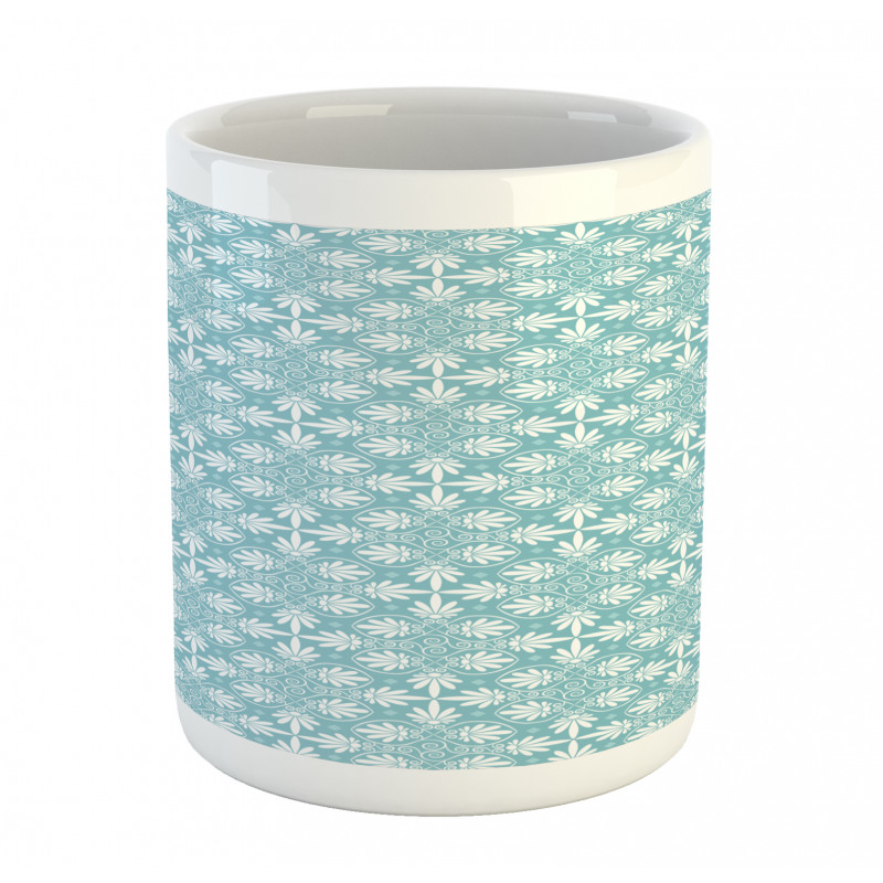 Greek Inspired Floral Art Mug