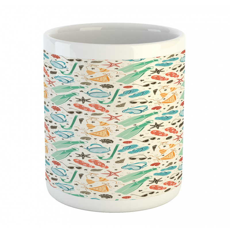 Beach Accessories and Shells Mug