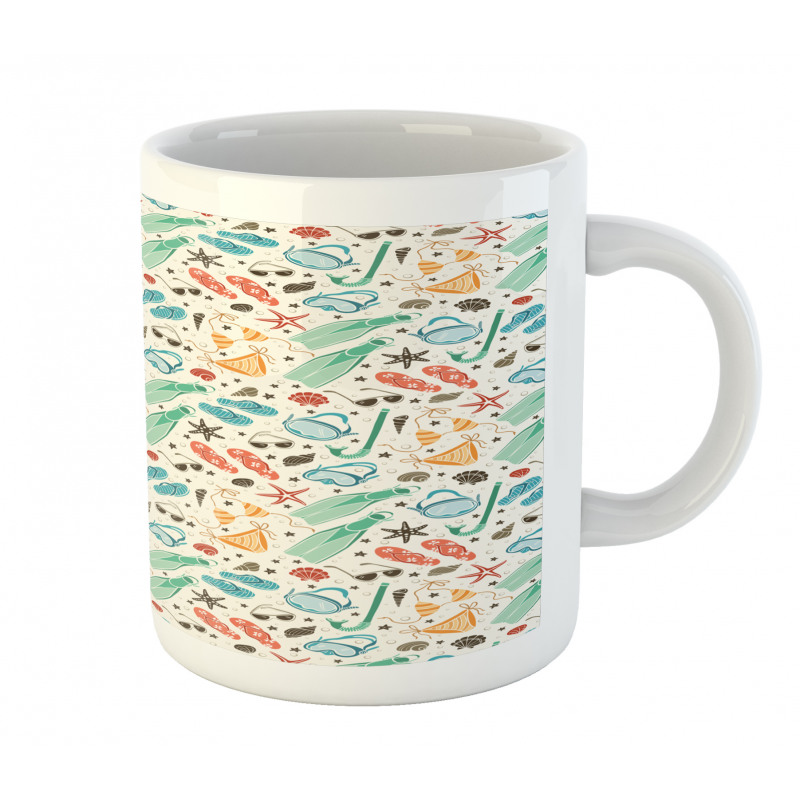 Beach Accessories and Shells Mug