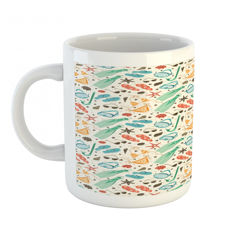 Beach Accessories and Shells Mug