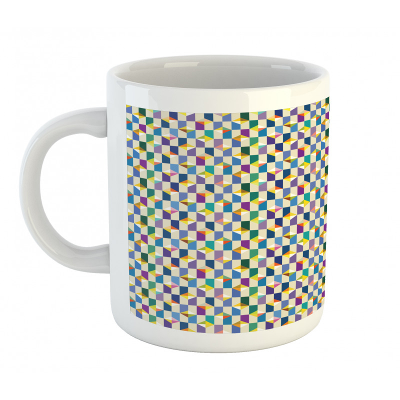 Retro Triangles Rectangles Mug