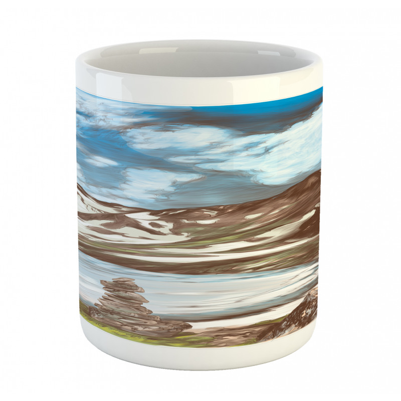 Snowy Mountains and Lake Mug