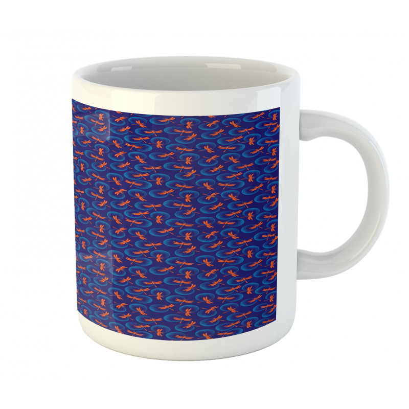 Dotted Blobs Dragonflies Mug