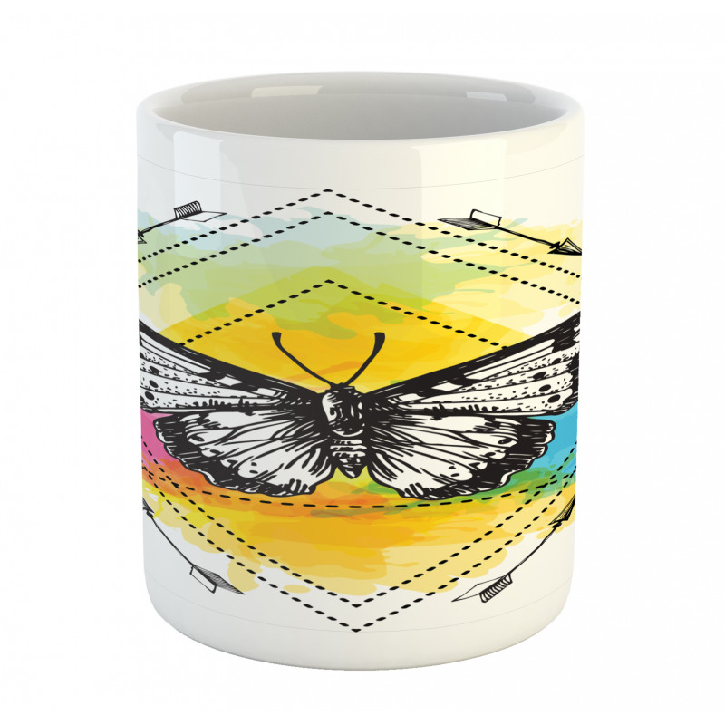 Geometric Butterfly Form Mug