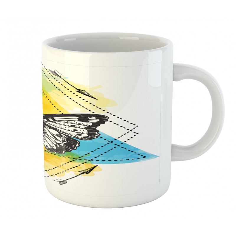 Geometric Butterfly Form Mug