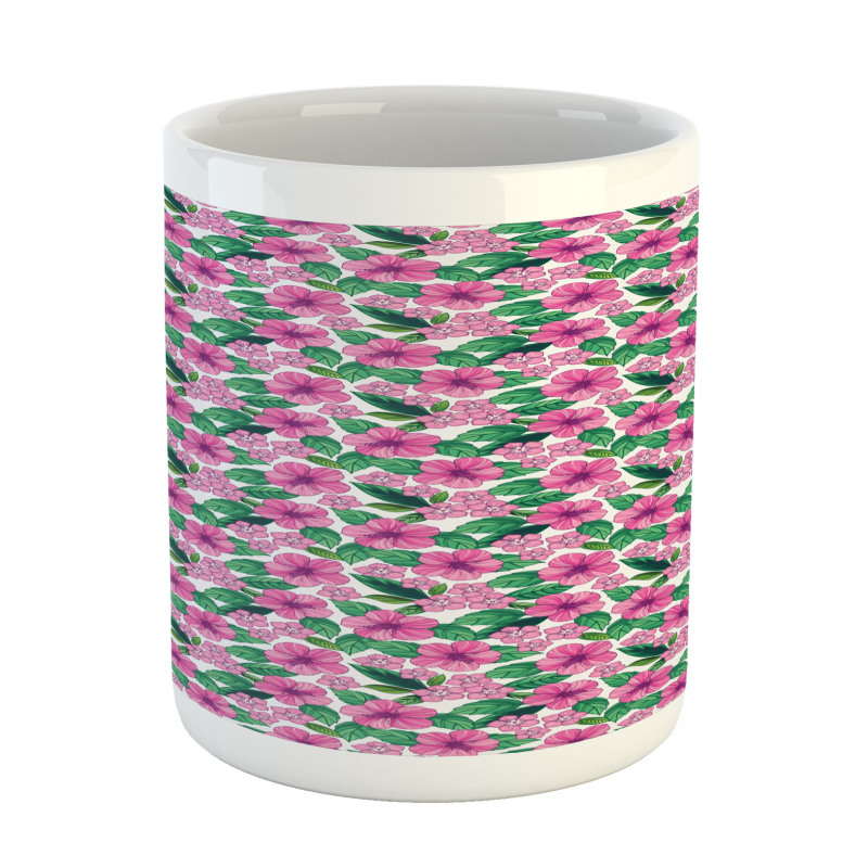 Hibiscus and Plumeria Art Mug