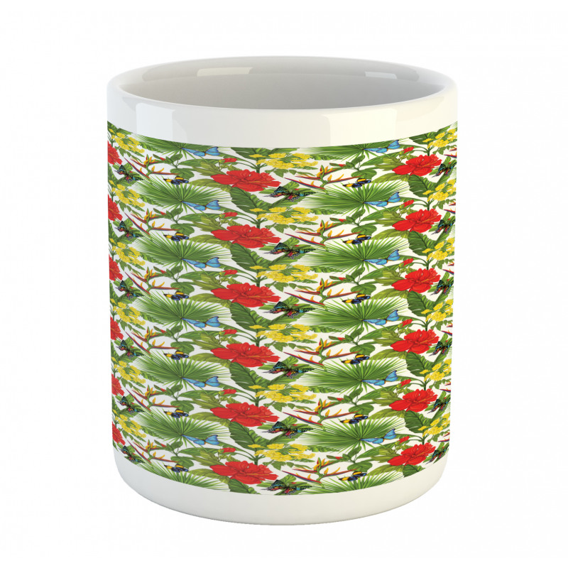 Cheerful Hibiscus Butterfly Mug