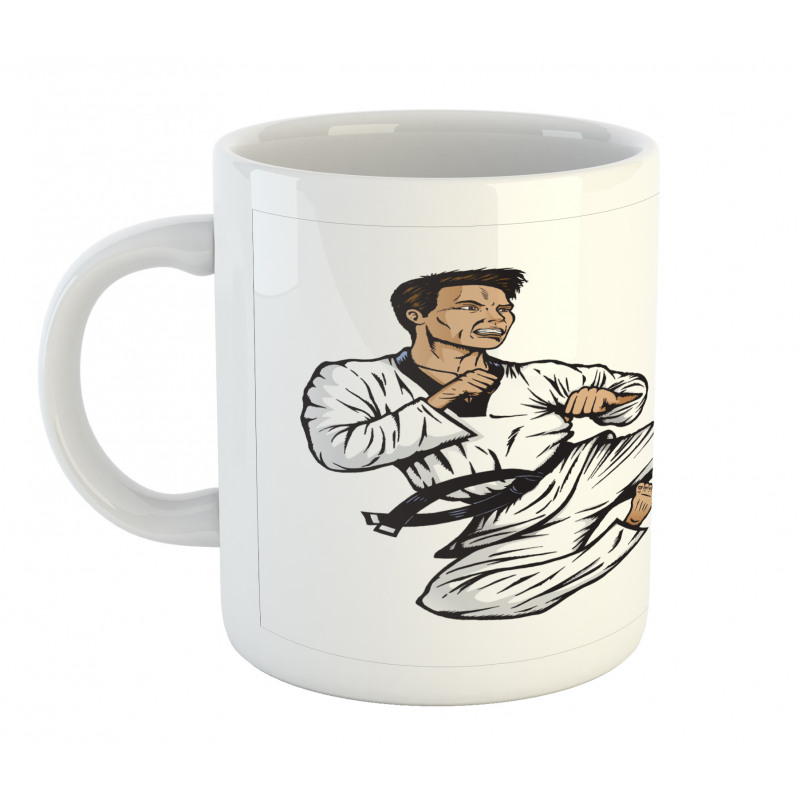 Senpai with Black Belt Kick Mug