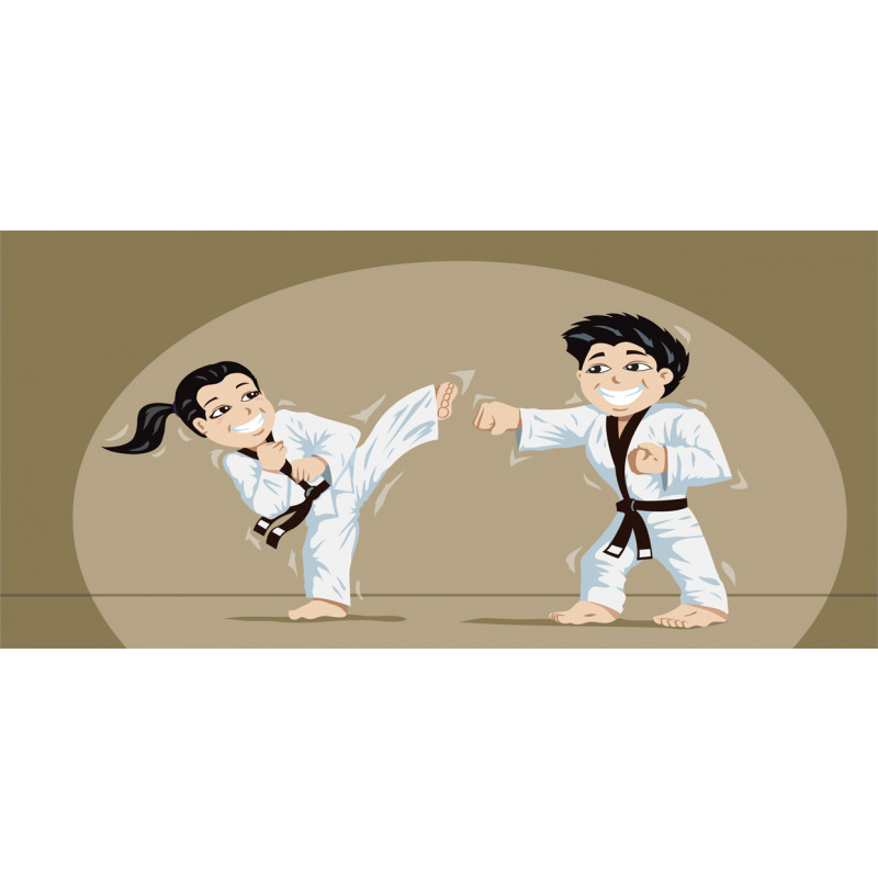 Children Karate Cartoon Art Mug