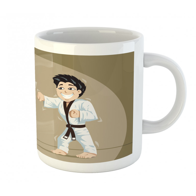 Children Karate Cartoon Art Mug