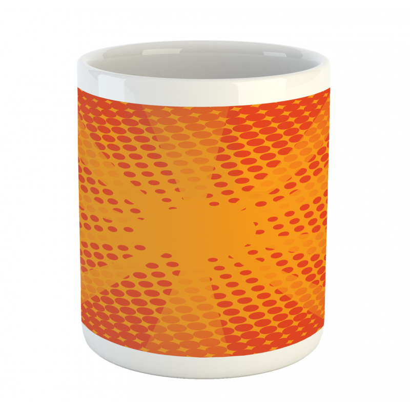 Half Tone Dots Retro Rays Mug