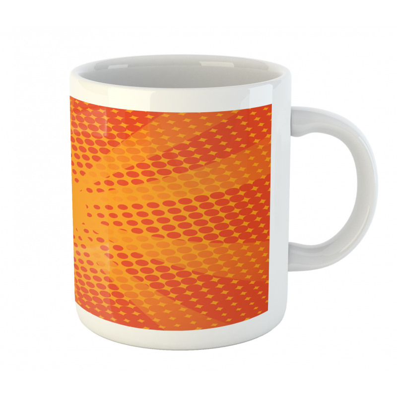 Half Tone Dots Retro Rays Mug