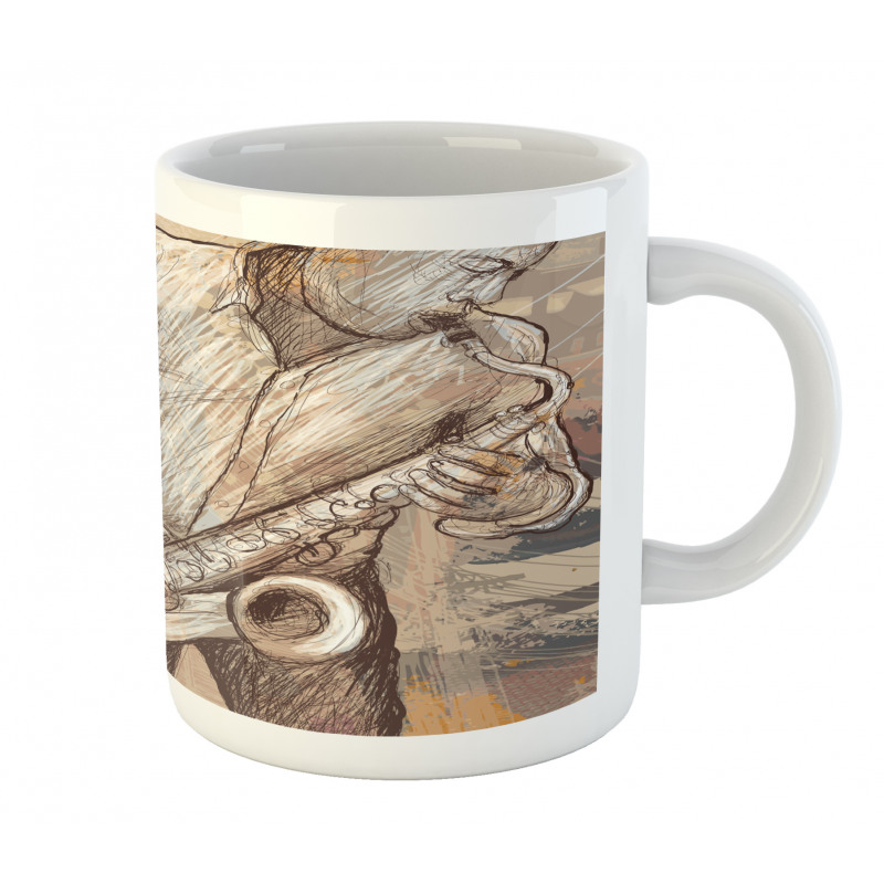 Jazz Musician on Street Mug