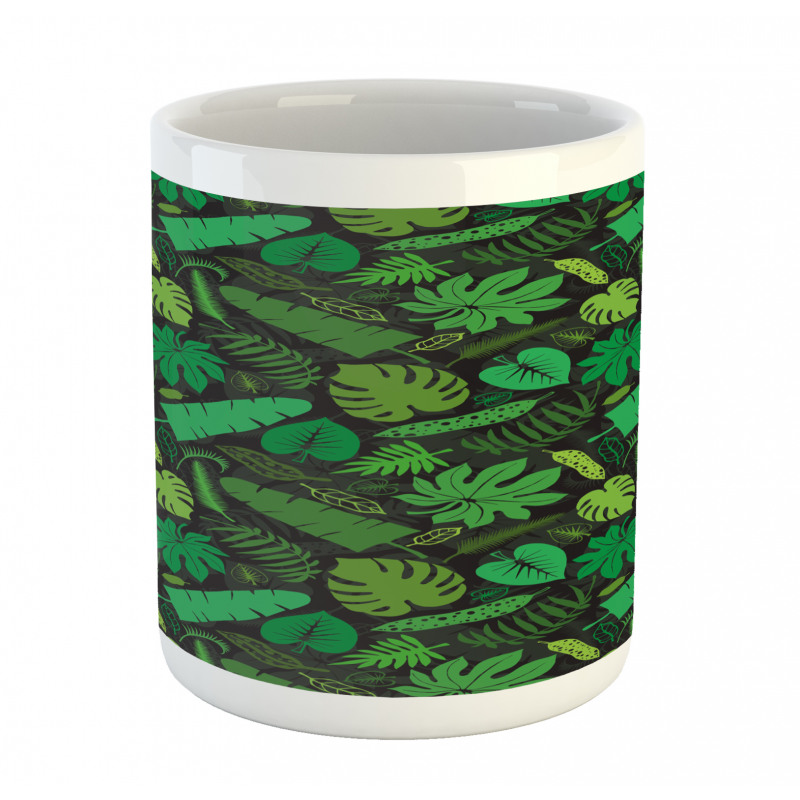 Various Leaf Silhouettes Mug