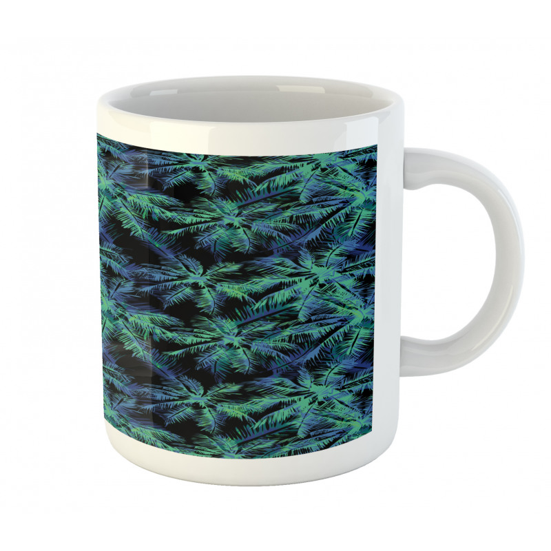 Leaves Dark Background Mug