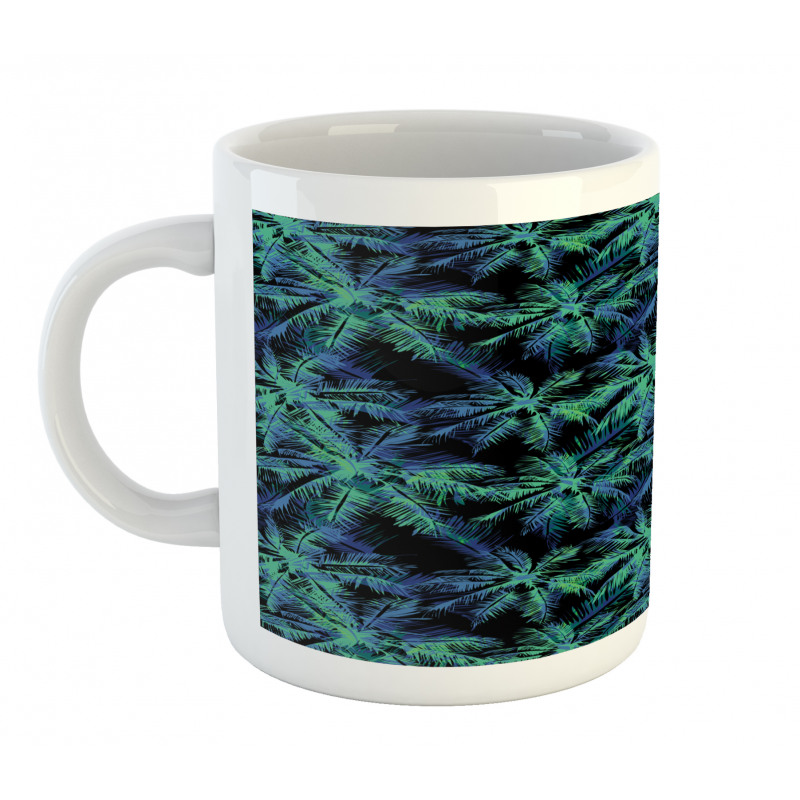 Leaves Dark Background Mug