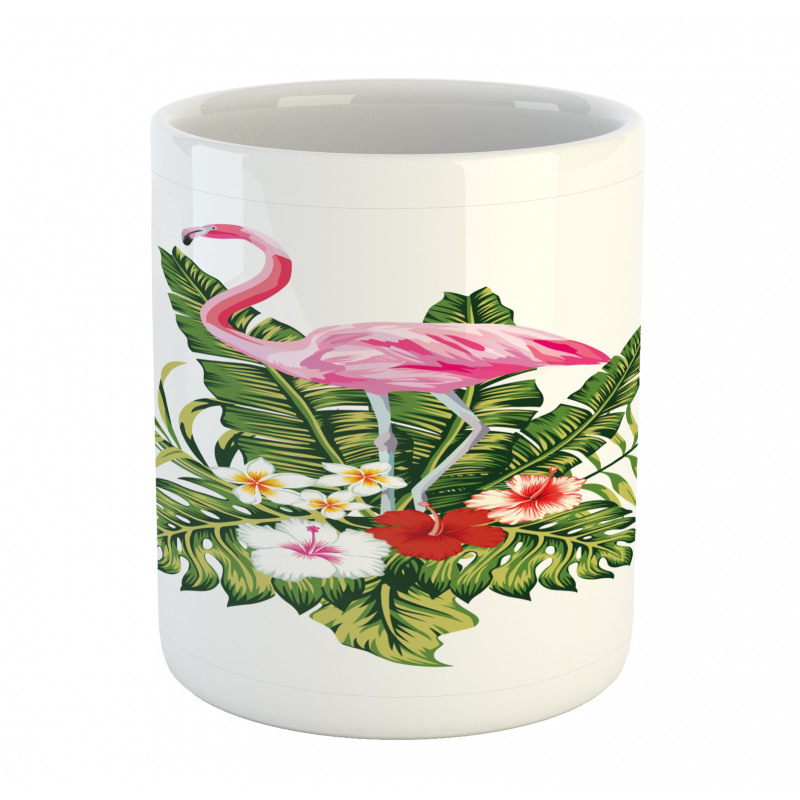 Flamingo and Flowers Mug