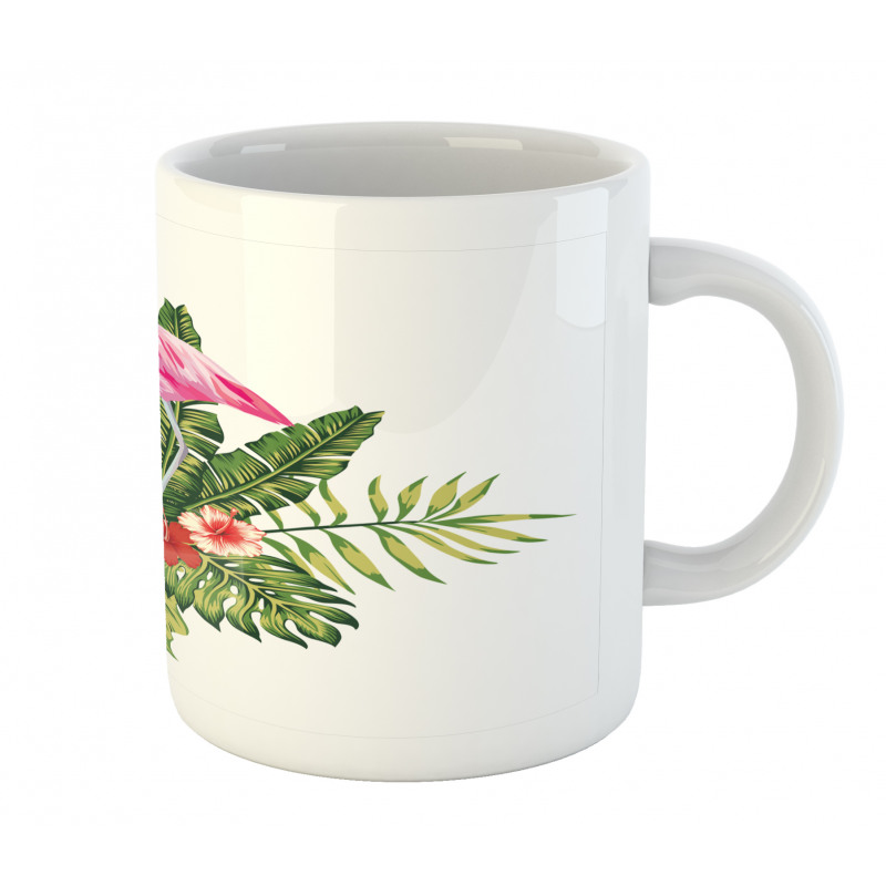 Flamingo and Flowers Mug