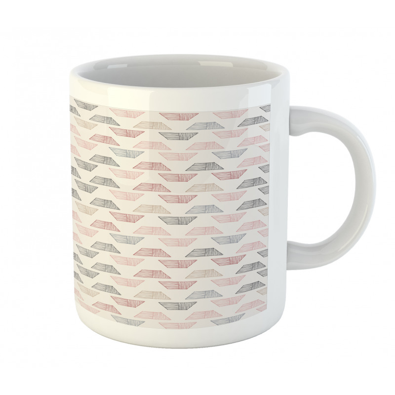 Hatched Trapezoids Art Mug